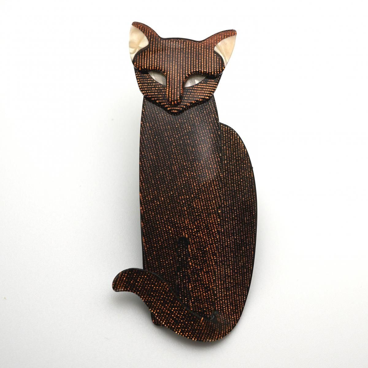 Lea stein Paris ブローチ 猫 フランス リアスタン LEA STEIN PARIS 猫ブローチ VINTAGE リアスタン 黒猫