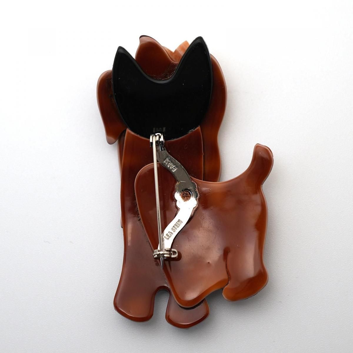 リアスタン　アンティーク　ブローチ　犬　リック LEA STEIN リアスタン ブローチ 犬 マルチーズ