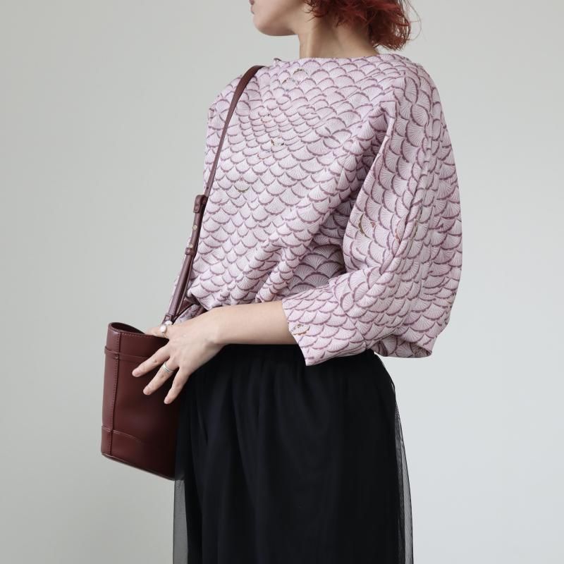 洗える着物のドルマン袖ブラウス(M~L)