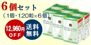 ピクノジェノールＥＸ ６個セット（送料・代引手数料無料）