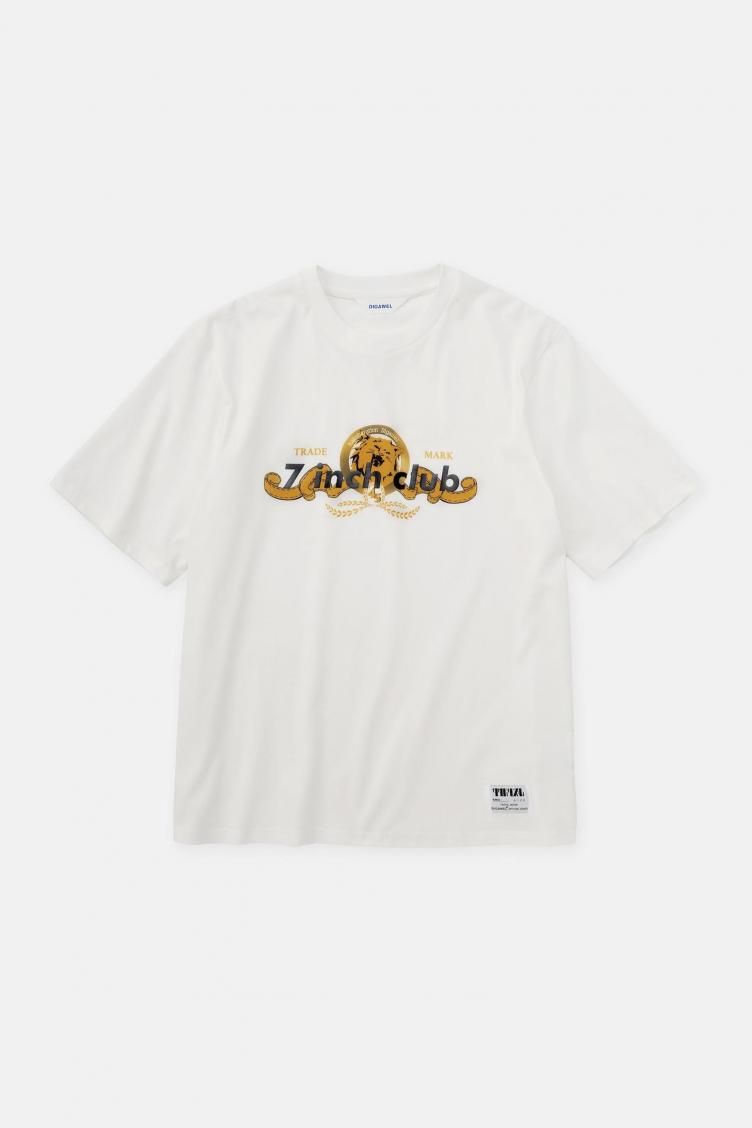 7 inch club T-shirt / WHITE, BLACK (カクバリズム×DIGAWEL