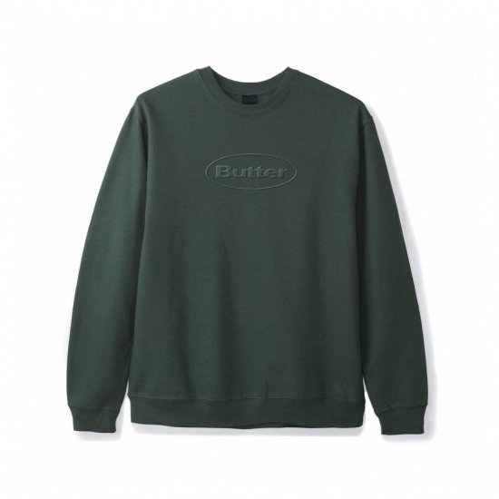 <img class='new_mark_img1' src='https://img.shop-pro.jp/img/new/icons50.gif' style='border:none;display:inline;margin:0px;padding:0px;width:auto;' />BUTTER GOODS Хå Badge Puff Logo Crewneck ꥹ˥󥰥롼ͥå FOREST GREEN