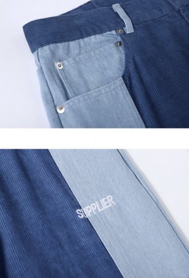 SUPPLIER サプライヤー SPLIT CORDUROY DENIM スプリットコーデュロイデニム LIGHT BLUE - EIGHTY'S  ANTIQUES ONLINE SHOP