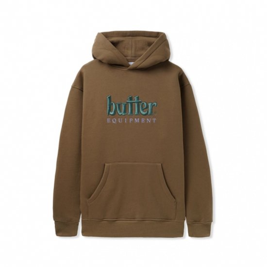 <img class='new_mark_img1' src='https://img.shop-pro.jp/img/new/icons50.gif' style='border:none;display:inline;margin:0px;padding:0px;width:auto;' />BUTTER GOODS Хå EQUIPMENT EMBROIDERED PULLOVER åץȥ֥ɥץ륪С BROWN