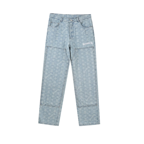 <img class='new_mark_img1' src='https://img.shop-pro.jp/img/new/icons50.gif' style='border:none;display:inline;margin:0px;padding:0px;width:auto;' />SUPPLIER ץ饤䡼 MONOGRAM DENIM PANTS Υǥ˥ѥ BLUE 