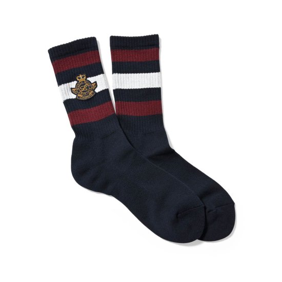 LFYT 륨ե磻ƥ COLLEGE EMBLEM CREW SOCKS å֥९롼å NAVY