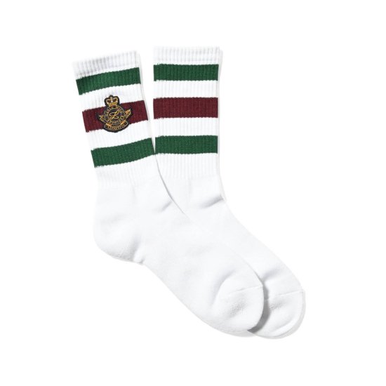 LFYT 륨ե磻ƥ COLLEGE EMBLEM CREW SOCKS å֥९롼å WHITE