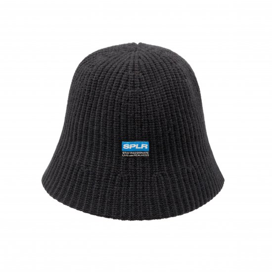 <img class='new_mark_img1' src='https://img.shop-pro.jp/img/new/icons15.gif' style='border:none;display:inline;margin:0px;padding:0px;width:auto;' />SPLR ԡ륢 KNITTED BUCKET HAT ˥åƥɥХåȥϥå BLACK