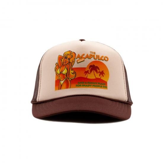 <img class='new_mark_img1' src='https://img.shop-pro.jp/img/new/icons50.gif' style='border:none;display:inline;margin:0px;padding:0px;width:auto;' />ACAPULCO GOLD ץ륳 WET DREAM TRUCKER CAP åȥɥ꡼ȥåå BROWN/TAN