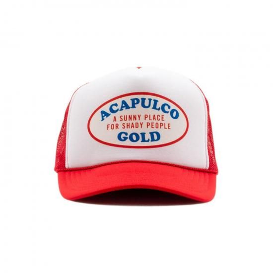 <img class='new_mark_img1' src='https://img.shop-pro.jp/img/new/icons15.gif' style='border:none;display:inline;margin:0px;padding:0px;width:auto;' />ACAPULCO GOLD ץ륳 OVAL LOGO TRUCKER CAP ȥåå RED/WHITE