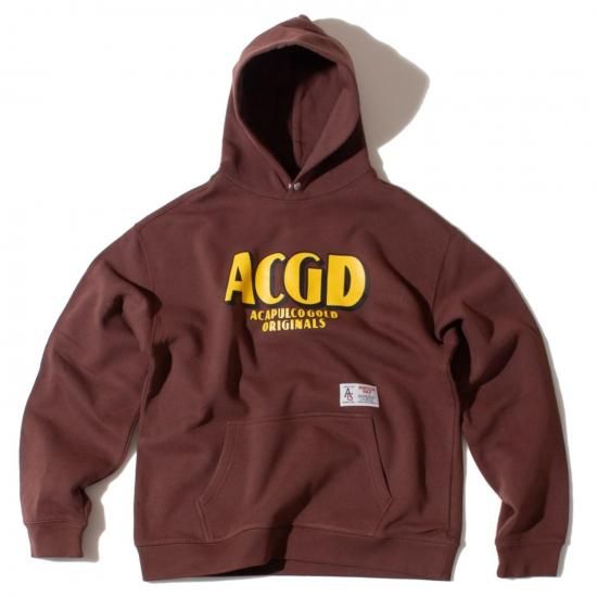 <img class='new_mark_img1' src='https://img.shop-pro.jp/img/new/icons15.gif' style='border:none;display:inline;margin:0px;padding:0px;width:auto;' />ACAPULCO GOLD ץ륳 ACGD SNAP HOODED SWEATSHIRT ACGDʥåץաǥåɥåȥ BROWN