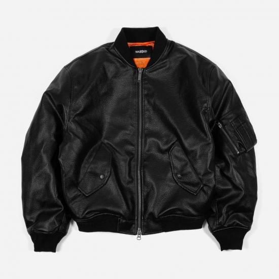 <img class='new_mark_img1' src='https://img.shop-pro.jp/img/new/icons15.gif' style='border:none;display:inline;margin:0px;padding:0px;width:auto;' />WASTED PARIS ƥåɥѥꥹ BOMBERS KINGDOMFAUX LEATHER ܥС󥰥ե쥶 BLACK