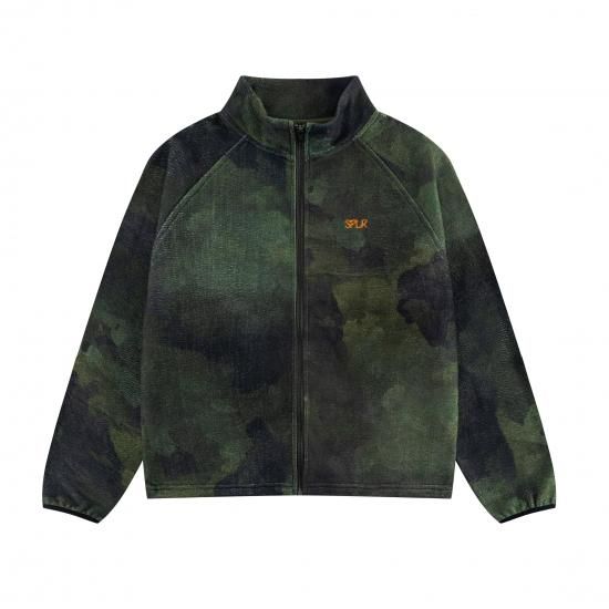 <img class='new_mark_img1' src='https://img.shop-pro.jp/img/new/icons15.gif' style='border:none;display:inline;margin:0px;padding:0px;width:auto;' />SPLR エスピーエルアール JUNGLE FADE FULL ZIP FLEECE ジャングルフェードフルジップフリース KHAKI