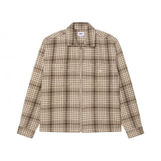 <img class='new_mark_img1' src='https://img.shop-pro.jp/img/new/icons15.gif' style='border:none;display:inline;margin:0px;padding:0px;width:auto;' />OBEY ٥ PAKER ZIP SHIRT JACKET ѡåץĥ㥱å UNBLEACHED MULTI