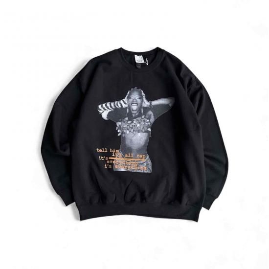 <img class='new_mark_img1' src='https://img.shop-pro.jp/img/new/icons15.gif' style='border:none;display:inline;margin:0px;padding:0px;width:auto;' />RAP ATTACK åץå I'M EVERYTHING CREWNECK SWEAT २֥ꥷ󥰥롼ͥåå BLACK