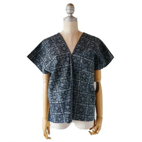 半額ストア モン族 藍染 貫頭衣 トップス1 - ETHNIC TOKYO-select shop トップス