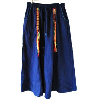 Embroidery wide pants #Navyڻɽ 磻ɥѥ #ͥӡ