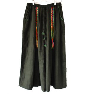 Embroidery wide pants #khakiڻɽ 磻ɥѥ #