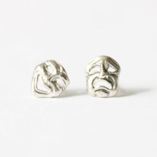 TWO FACE STUDS EARRINGS [ SILVER 925 ] - ETHNIC TOKYO -