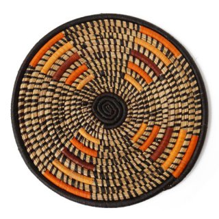 ウガンダ 鍋敷き M #ブラック  -アフリカンコレクション-