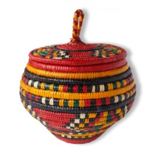 <img class='new_mark_img1' src='https://img.shop-pro.jp/img/new/icons14.gif' style='border:none;display:inline;margin:0px;padding:0px;width:auto;' />UGANDA NUBIAN POT BASKET #A RED  [ AFRICAN COLLECTION ] 