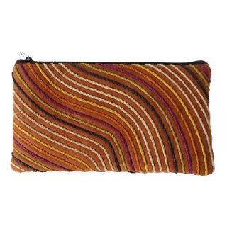 BARK CLOTH POUCH #COLORFUL WAVEAFRICAN COLLECTION