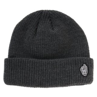SIGN PATCH BEANIE / CHARCOAL [ETHNIC TOKYO PRODUCTS] 