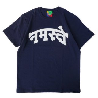 NAMASTE ARCH HEAVY TEE / NAVY [ETHNIC TOKYO PRODUCTS]