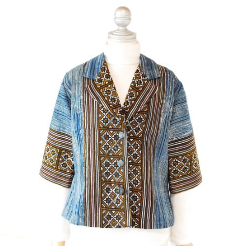 モン族 刺繍 古布ジャケット#１- ETHNIC TOKYO-select shop- アジアン