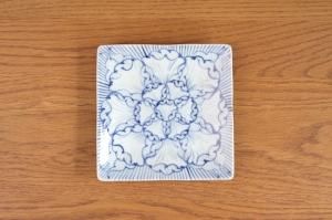 楕円皿（中）染付花弁紋 - カネアオ