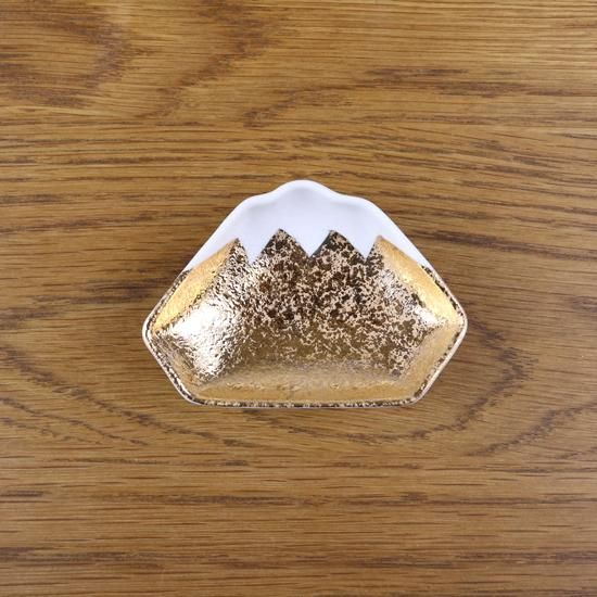 富士型豆皿（銀彩） - カネアオ