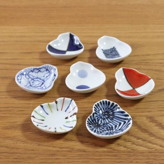 京焼 染付瓢箪小皿 ５客 京焼 染付瓢箪小皿 5客