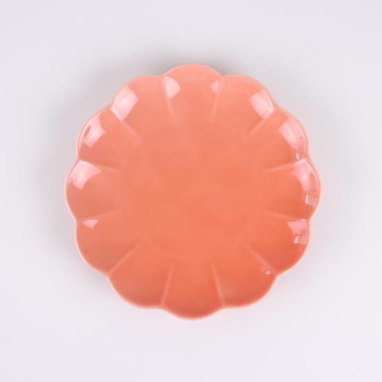 結び小皿　赤　プラチナ　5枚セット　カネアオ 結び小皿（赤） - カネアオ