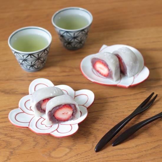 クラシック 結び小皿（赤） カネアオ - 食器