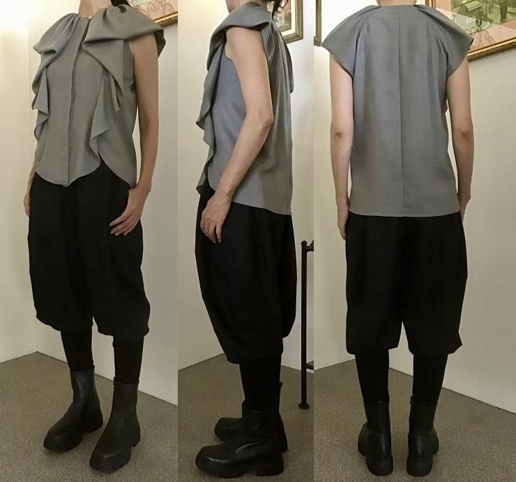 サポートサーフェス　SUPPORT SURFACE　パフスリーブ　フレンチ　ブラウス サポートサーフェス SUPPORT SURFACE パフスリーブ フレンチ