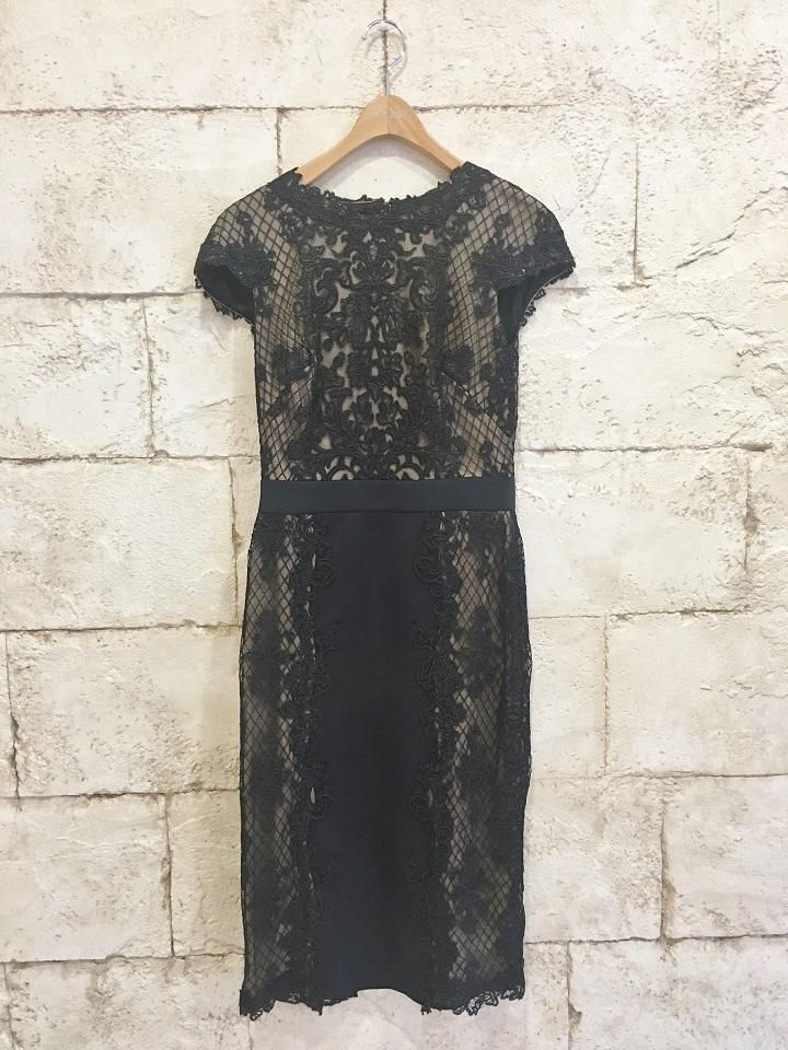 タダシ ショージ TADASHI SHOJI フレンチ袖 透かし レース タイト ...