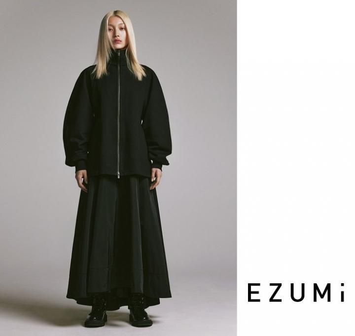 エズミ EZUMI ボリューム スリーブ ジップアップ スウェット