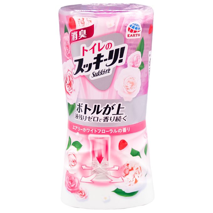 アース製薬 トイレのスッキーリ！ エアリーホワイトフローラルの香り 400mL - 福江薬局ネットショップ