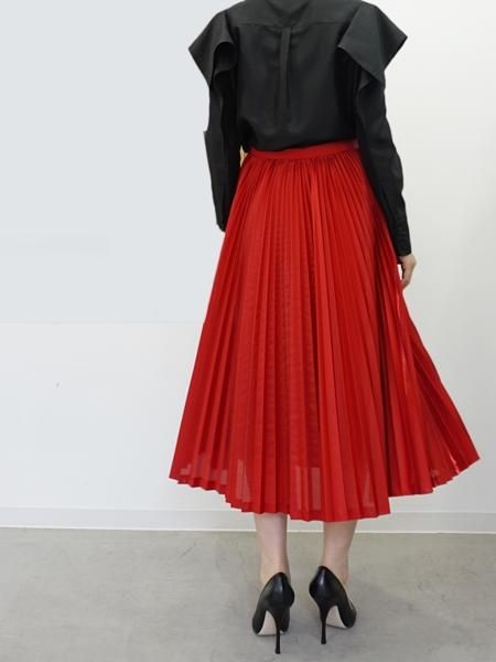 AKIRA NAKA アキラナカ Spark satin pleats skirt - BELA VISTA