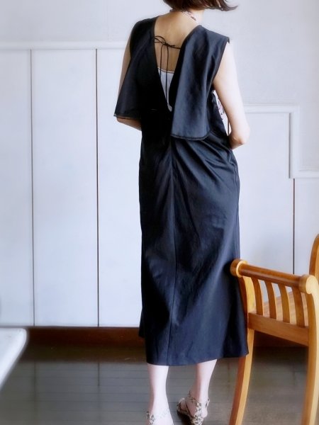 leur logette ルールロジェット couture linen Dress BK - BELA VISTA