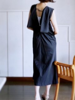 leur logette ルールロジェット　couture linen Dress BK ★