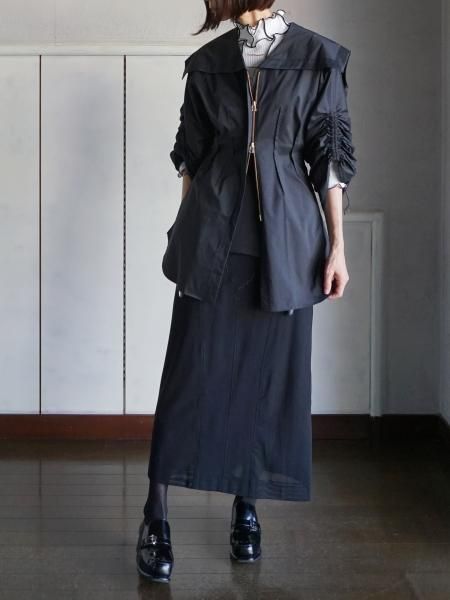 AKIKOAOKIアキコアオキSailor zip blouse taffeta - BELA VISTA 