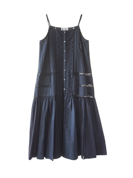 leur logette ルールロジェット organic cotton typewriter dress BK - BELA VISTA  Since1989-正規販売店