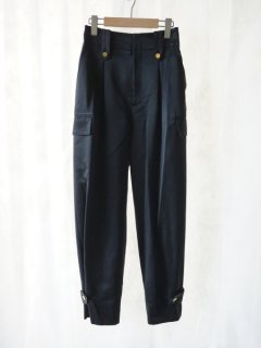 leur logette　ルールロジェット couture satin pants BK