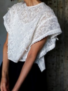 leur logette ルールロジェット petal flower embroidery blouse