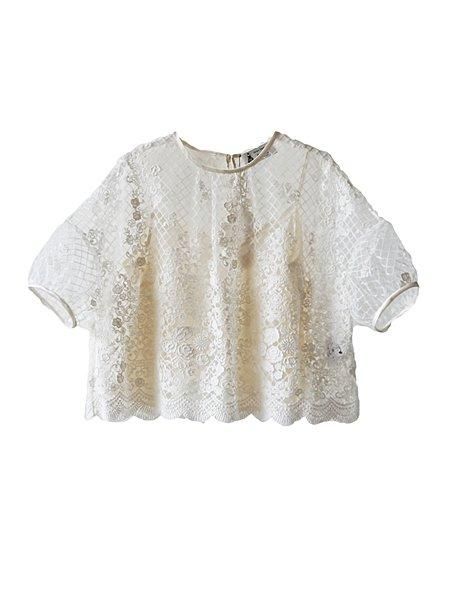 leur logette lace top
