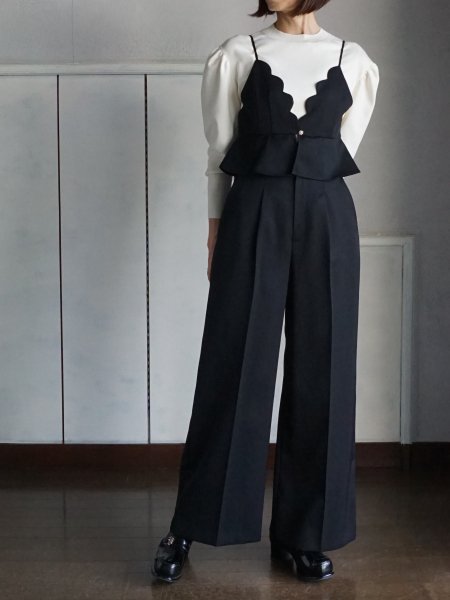 leur logette ルールロジェット Tuxede wool jumpsuit- BELA VISTA