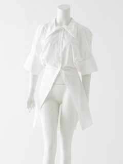 AKIKOAOKI  summer dimensional shirts (white)
