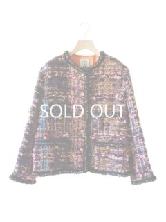 leur logette롼å craft tweed jacket (MALHI KENT)brown