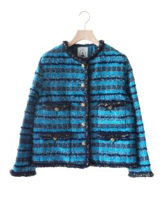 leur logette롼å darjeeling  tweed jacket  (MALHI KENT) blue